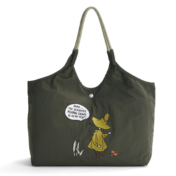 ムーミン キャラクター刺しゅうトートバッグ スナフキン MOOMIN