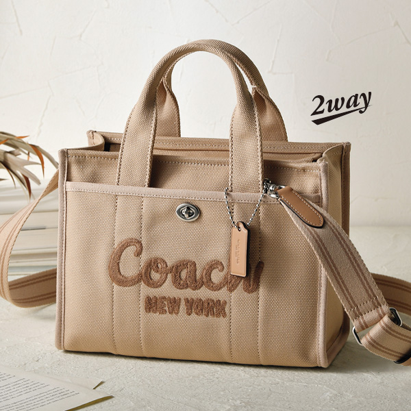 コーチ 新作コットンカーゴトート COACH