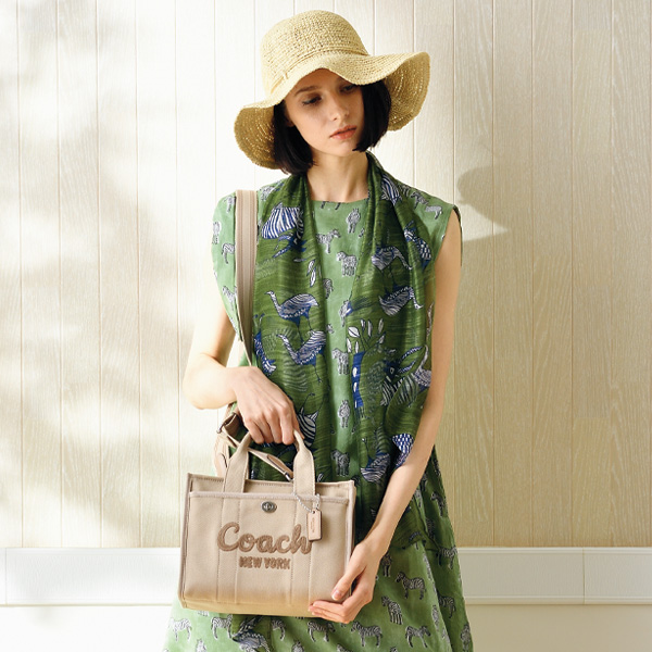 コーチ 新作コットンカーゴトート COACH