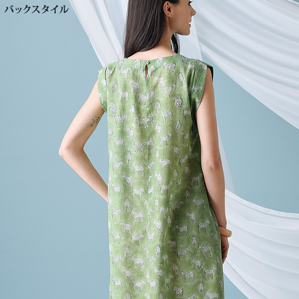 手作業 木版ブロックプリントワンピース