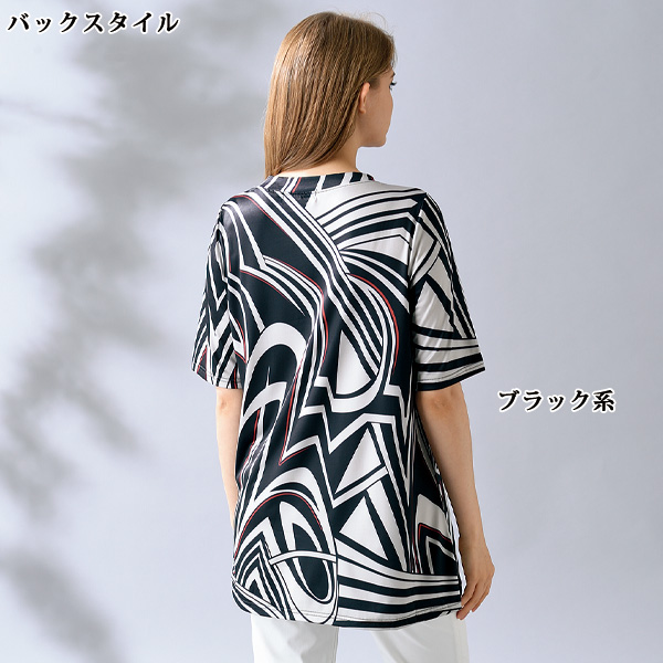 フロントタックプリントチュニック