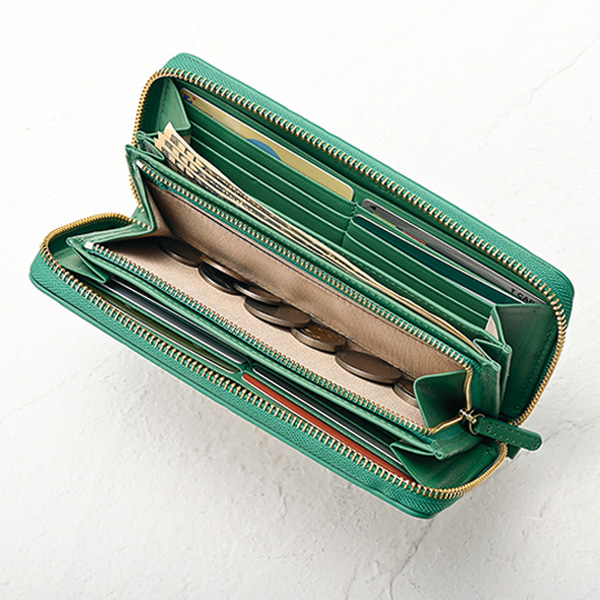 ピュア モエナ イタリア製シープスキン メッシュ長財布 Pua Moena