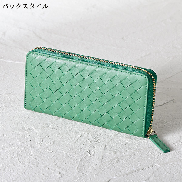 ピュア モエナ イタリア製シープスキン メッシュ長財布 Pua Moena
