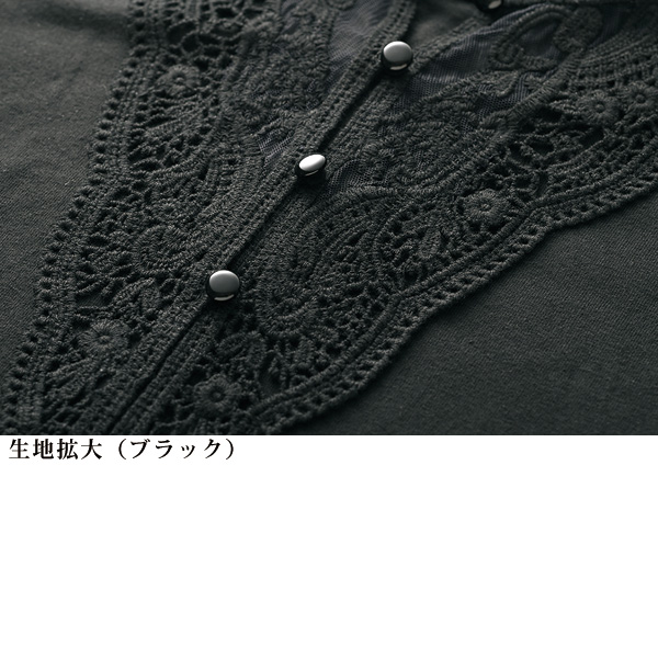 レースがお洒落なTシャツ2色組  大きいサイズ M L LL 3L