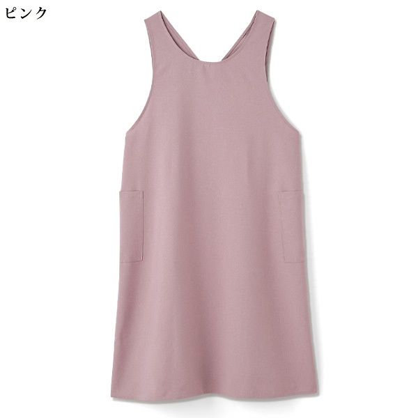 カチオン杢 2WAYエプロンワンピース