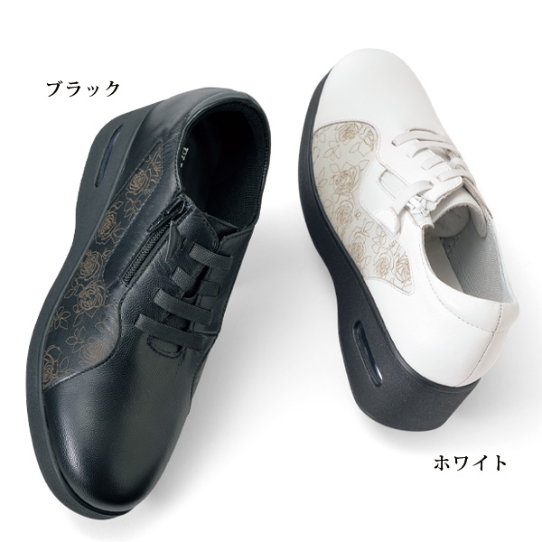 山羊革フラワーデザイン エアソールシューズ