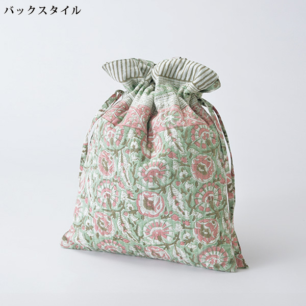 ブロックプリント コットントートバッグ
