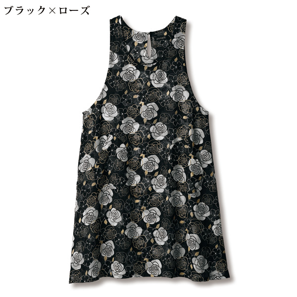 カットジャガード花柄ワンピース