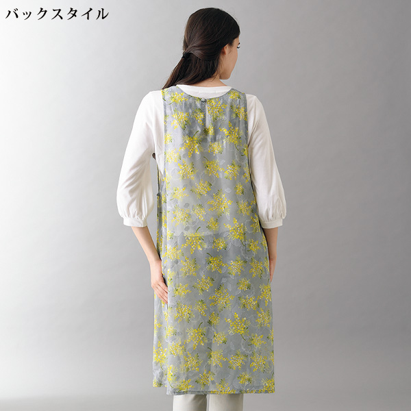 カットジャガード花柄ワンピース