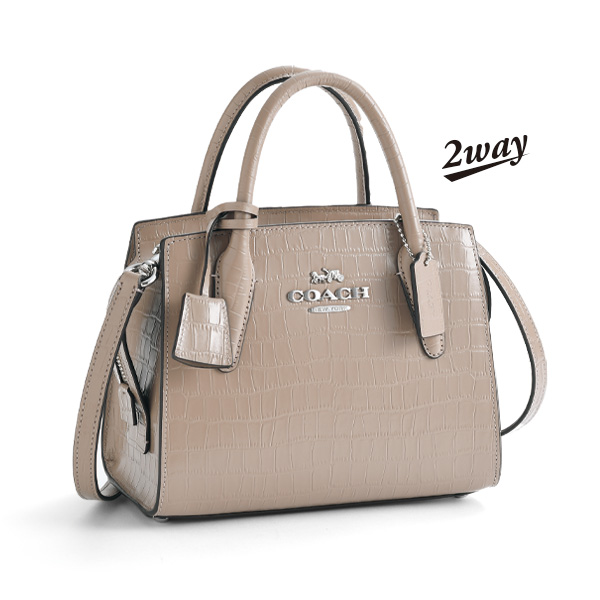 コーチ 牛革クロコ型押し2WAYバッグ COACH