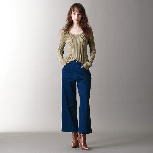 ニューヨークスター・ボブソン セミワイドデニムパンツ NEW YORK STARS BOBSON 大きいサイズ S M L LL 3L