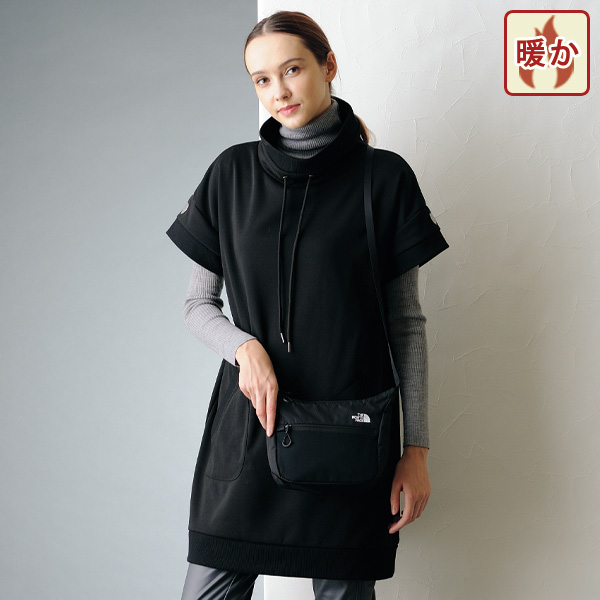 裏シャギーハート刺しゅうチュニック