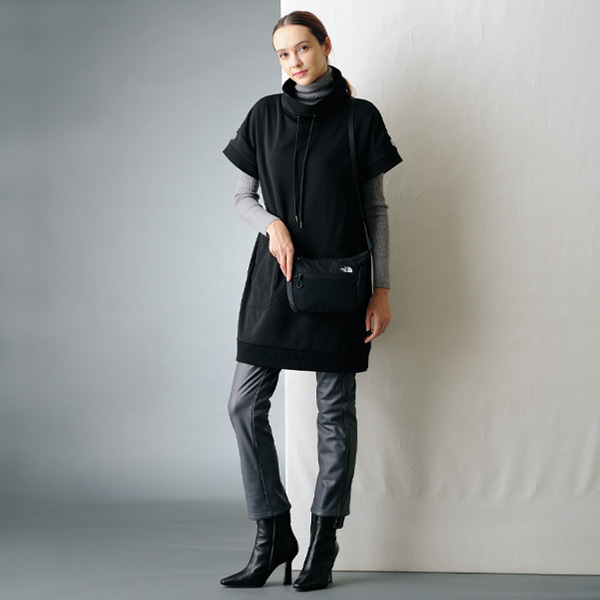 裏シャギーハート刺しゅうチュニック