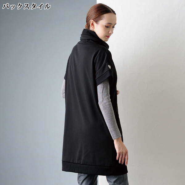 裏シャギーハート刺しゅうチュニック