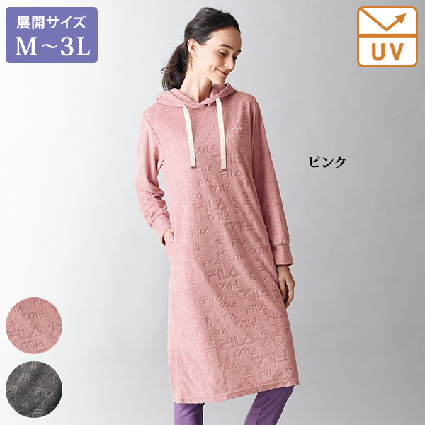フィラ UVジャカードロゴパイルワンピース FILA 大きいサイズ M L LL 3L