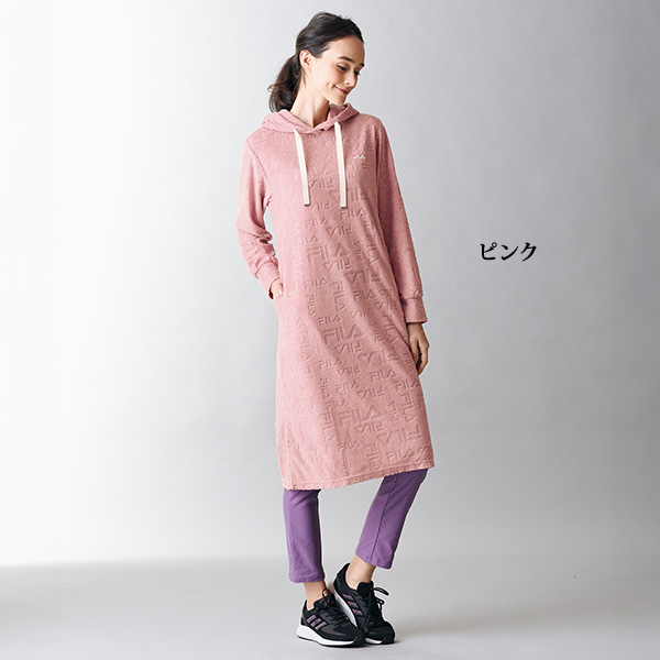 フィラ UVジャカードロゴパイルワンピース FILA 大きいサイズ M L LL 3L