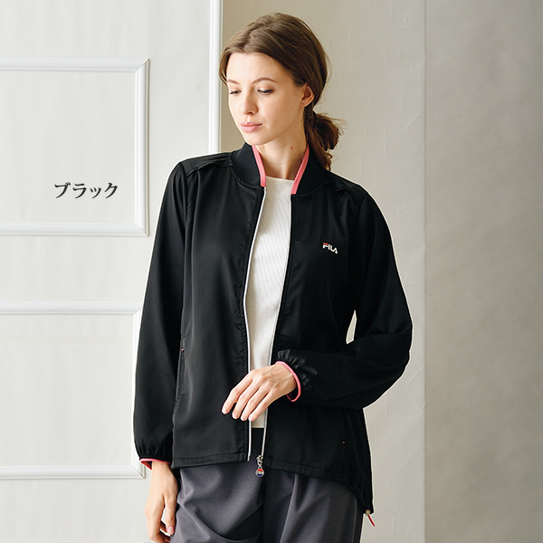 フィラ UVストレッチサテンはっ水ブルゾン FILA