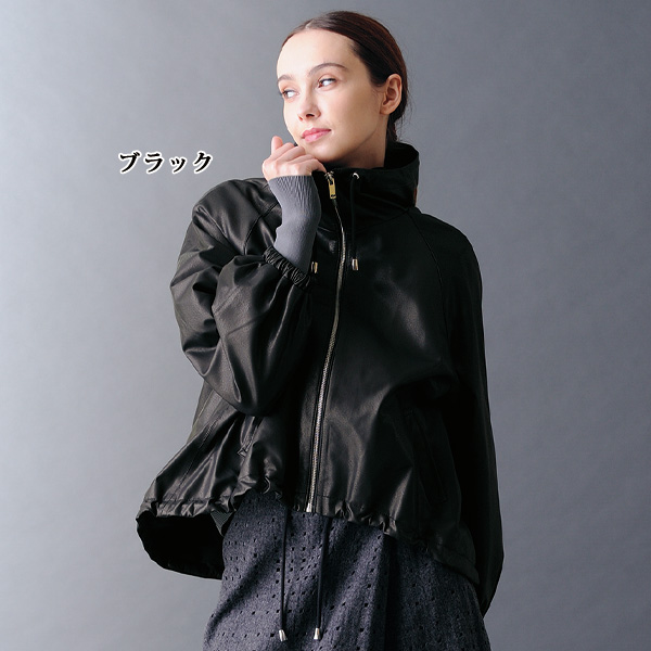 ラムレザーフードジャケット