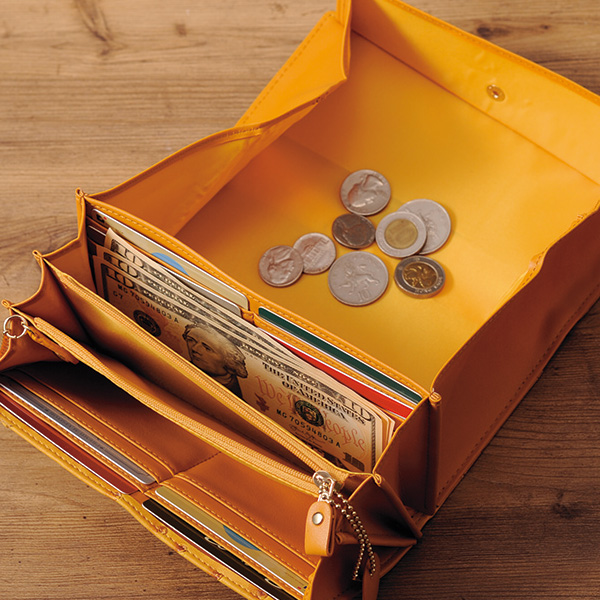 アイザック・バレンチノ オースト型押し多機能長財布 Izax Valentino