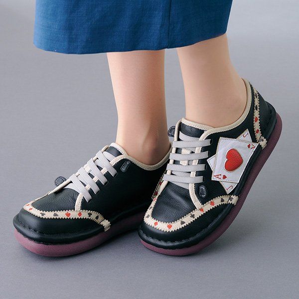 エスタシオン 牛革カード柄 ウォーキングシューズ Estacion