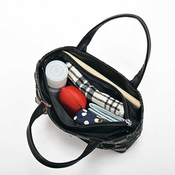 笹井源商店 印伝調パッチワーク柄 手提げバッグ