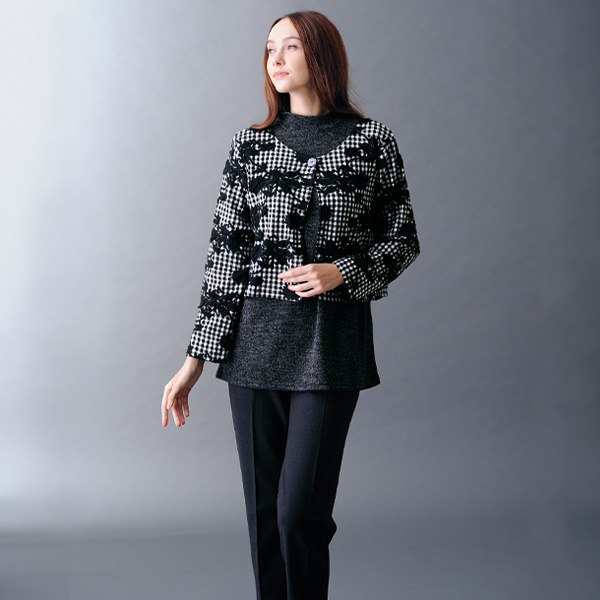 ふくれジャカードアンサンブル