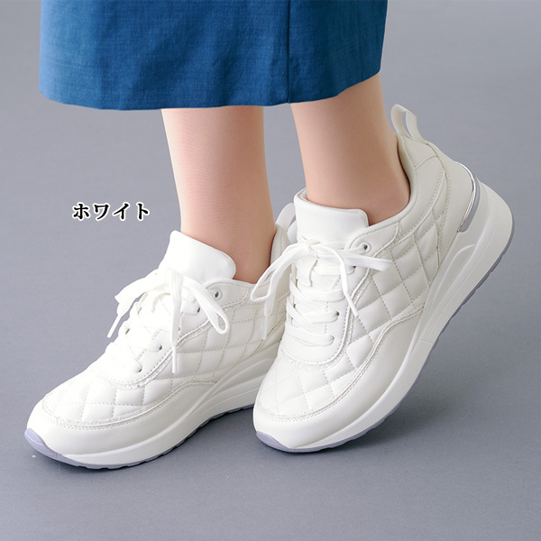 キルトデザインスニーカー