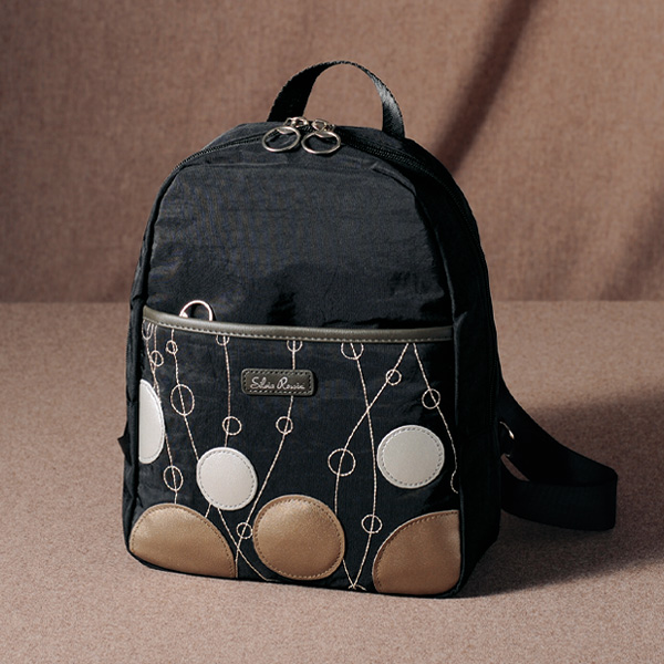 パッチワークドット柄タウンリュック