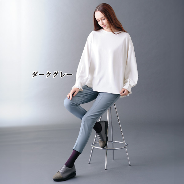 ソフト牛革コンビデザインゴム紐シューズ