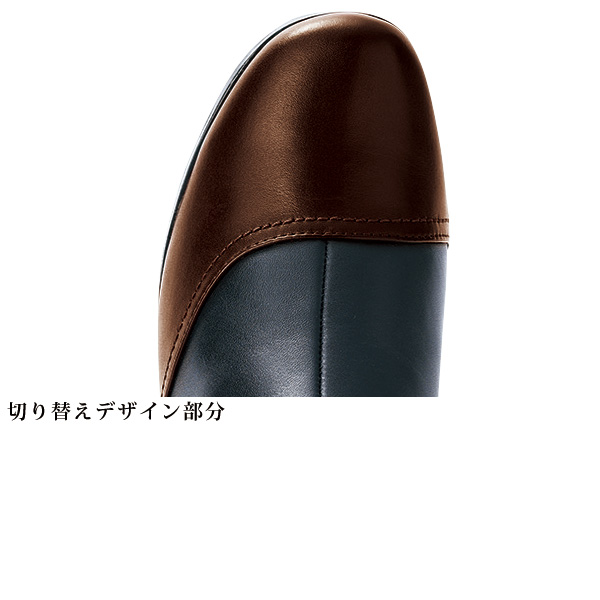 ベルトデザイン山羊革ショートブーツ