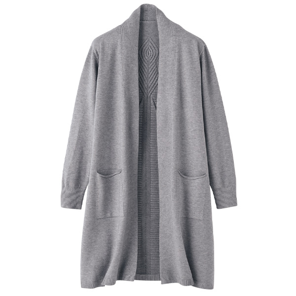 ニットロングカーディガン