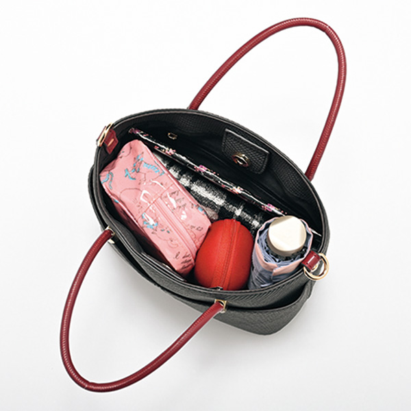 ツイード調配色2WAYバッグ