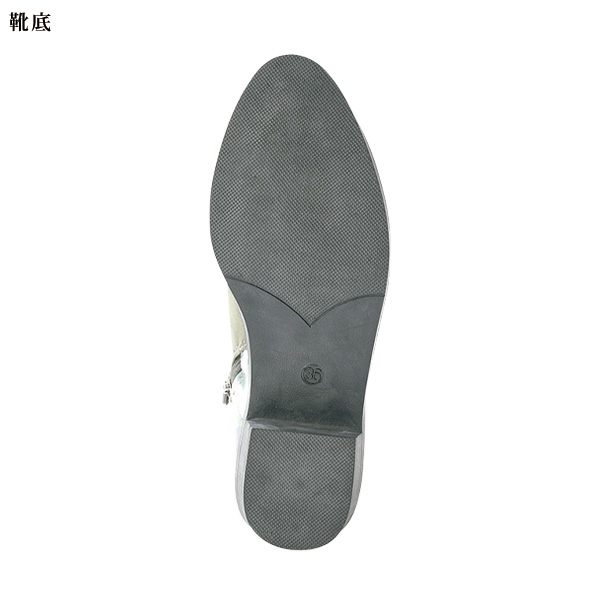 花柄コンビスウェード調ショートブーツ