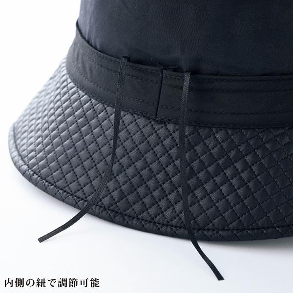 キルティングバケットハット