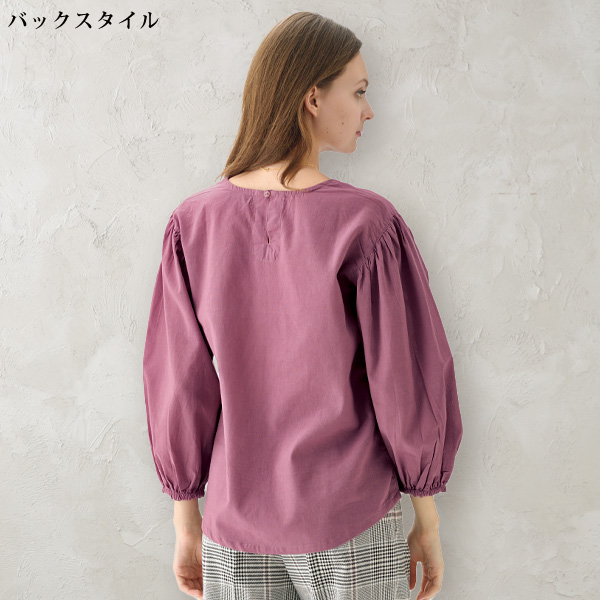 フェイクカディバルーン袖プルオーバー