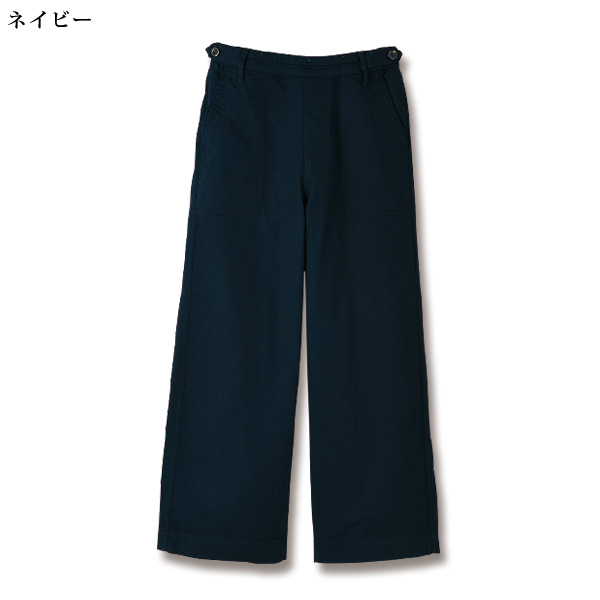 綿100%ダブルガーゼワイドパンツ  大きいサイズ M L LL 3L