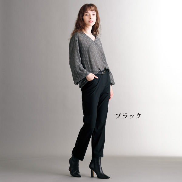 ハイテンションセミブーツカットパンツ 股下68cm  大きいサイズ S M L LL 3L