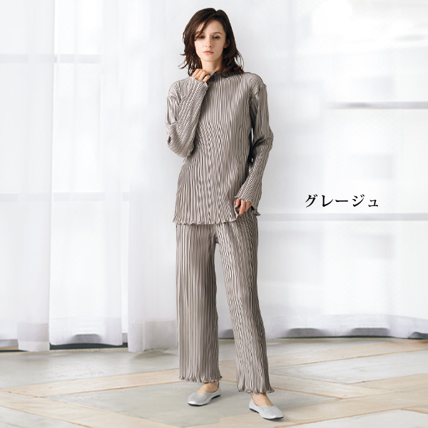 レイノットプラスマイナス コンパクトプリーツセットアップ re:i not plus minus