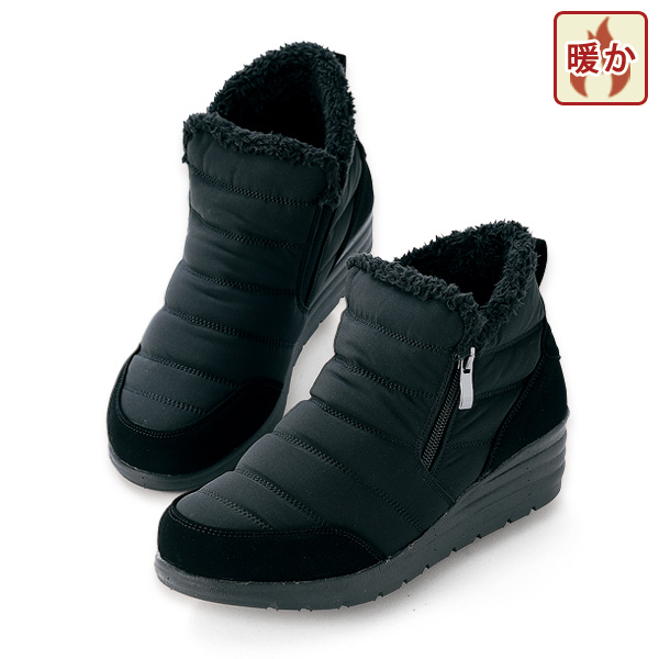 裏ボアキルティングショートブーツ