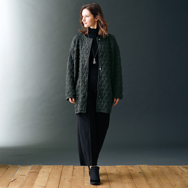 裏ボアキルティングショートブーツ