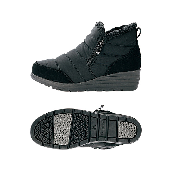 裏ボアキルティングショートブーツ