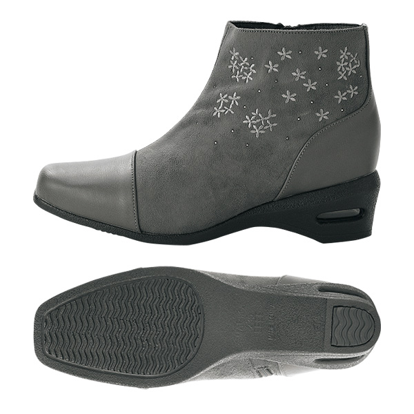 花刺しゅうエアソールショートブーツ