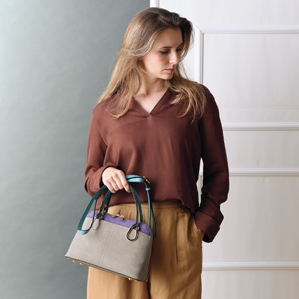 配色馬蹄モチーフ2WAYバッグ