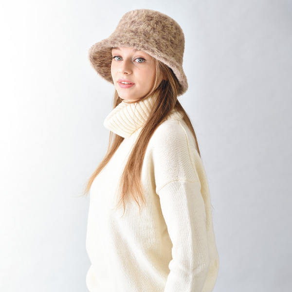 レオパード柄あったかハット