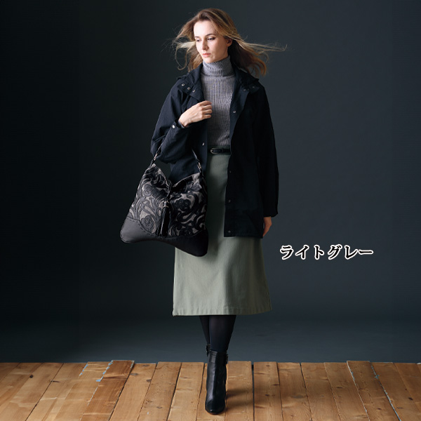 旭化成ウォーフィル使用 裏起毛360°ストレッチスカート 大きいサイズ M L LL 3L