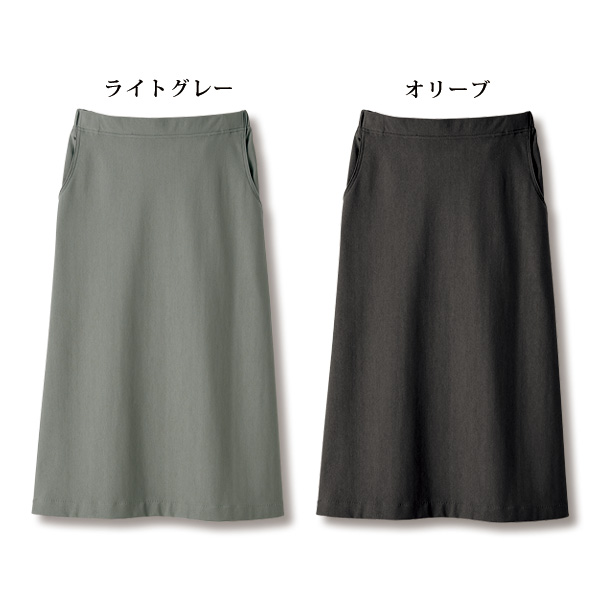 旭化成ウォーフィル使用 裏起毛360°ストレッチスカート 大きいサイズ M L LL 3L