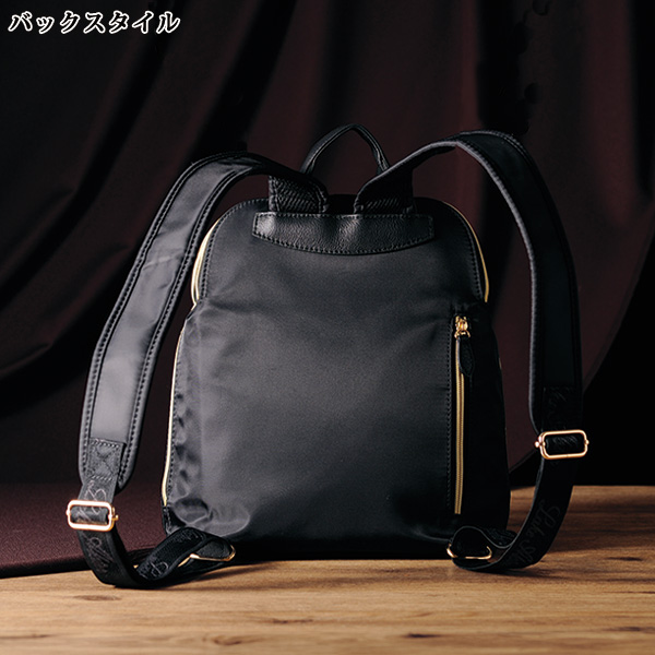 レイクアルスター 大きく開く3層式牛革使いリュック Lake Alster