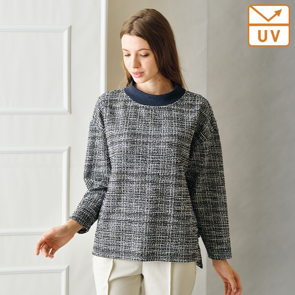 フィラ UVツイードニットプルオーバー FILA