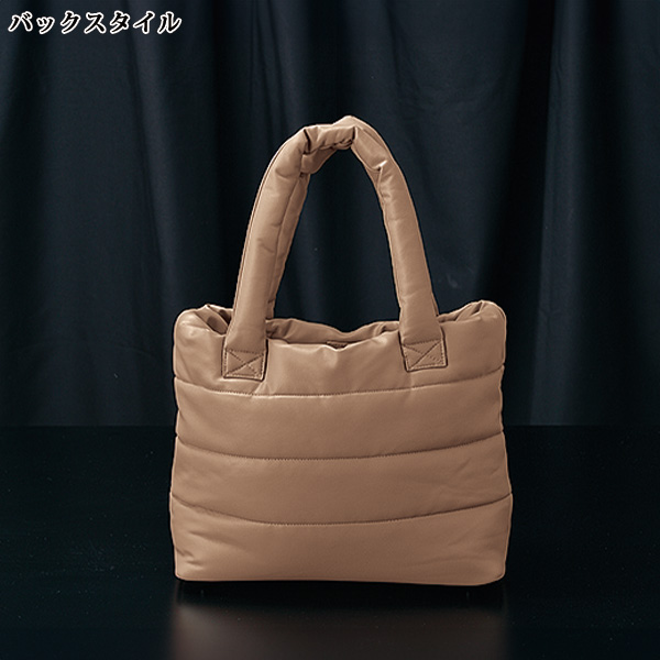 ラムレザーキルトトートバッグ