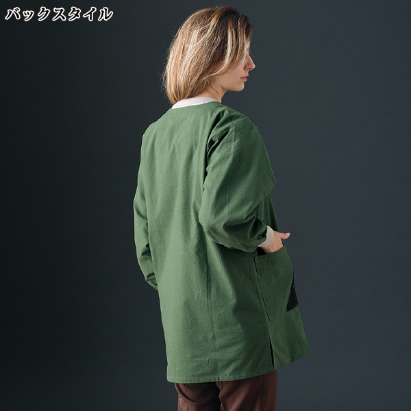 和調柄 配色スモック